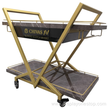 Custom Metal Wine Promotion Trolly